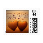 Two heart RSVP - small size Postage