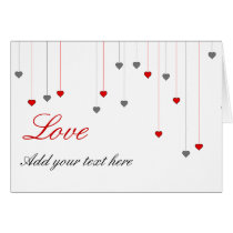 Two hearts and love cards