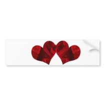 Two hearts Beating As One Bumper Stickers