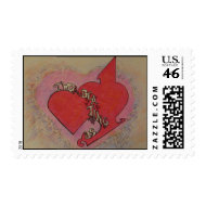 Two Hearts Beating as One stamp