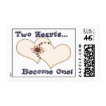 Two Hearts Become One Postage