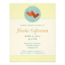 Two Hearts Bridal Shower Invitations invitations