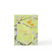 Two Hearts in Lime Green Wedding Thank You Cards card