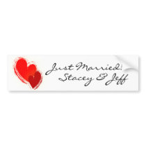 Two hearts in love bumper stickers by perfectwedding Two hearts in love bumper stickers