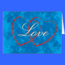 Two hearts in love, cards