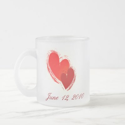 Two hearts in love coffee mug