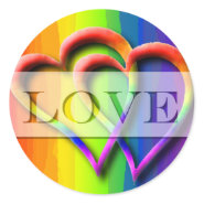 Two Hearts In Love Envelope Seal Sticker sticker