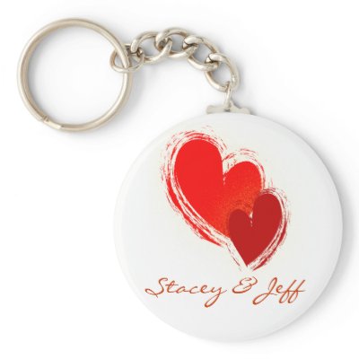 Two hearts in love keychain