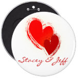 Two hearts in love pin