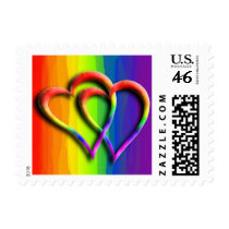 Two Hearts In Love Wedding Postage Stamp by PridePostage Two Hearts In Love Wedding Postage Stamp