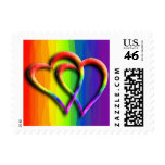 Two Hearts In Love Wedding Postage Stamp