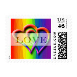 Two Hearts In Love Wedding Postage Stamp