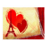 Two hearts in Paris Post Card