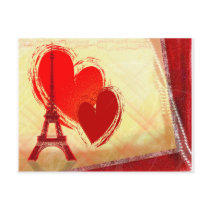 Two hearts in Paris Post Card