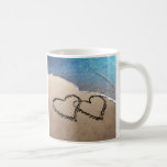 Two Hearts In The Sand Coffee Mug