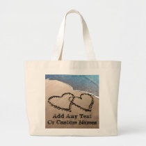 Two Hearts In The Sand Tote Bag bags