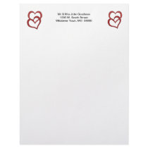 Two Hearts Customized Letterhead