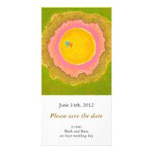 Two Hearts love romantic wedding art painting Custom Photo Card