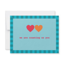 Two Hearts Modern Save the Date Announcement