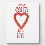 two heart's one love photo plaque