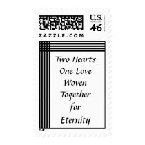Two Hearts One Love postage