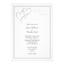 Two Hearts One Love Wedding Invitations