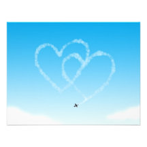 Two hearts personalized invite