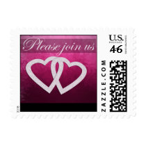Two hearts - please join us Wedding Postage stamps