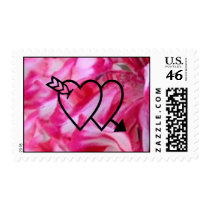 Two Hearts postage by Janz_Art Two Hearts postage