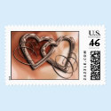 Two Hearts postage by TDSwhite Two Hearts postage