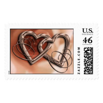 Two Hearts Postage Stamp