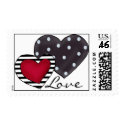 Two Hearts Postage Stamps by myhmdbridal Two Hearts Postage Stamps