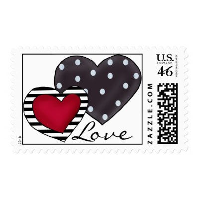 Two Hearts Postage Stamps