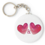Two Hearts Romantic Keychain