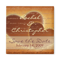 Two Hearts Save the Date magnets by EverAfter Two Hearts Save the Date magnets