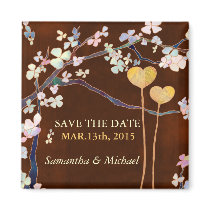 Two Hearts Save the Date Wedding Magnet magnets
