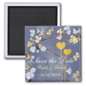 Two Hearts Save the Date Wedding Magnet magnet