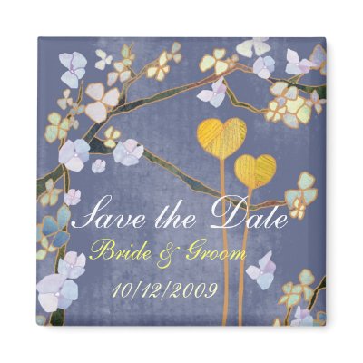 Two Hearts Save the Date Wedding Magnet
