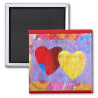 Two Hearts Together Magnet