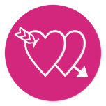 Two Hearts Valentine's Day Stickers