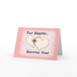 Two Hearts Wedding Congratulations cards