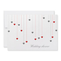 Two hearts wedding invitation