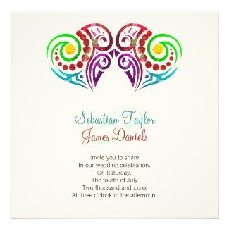 Two Hearts Wedding Personalized Announcement