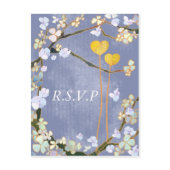 Two Hearts: Wedding RSVP Postcards postcard