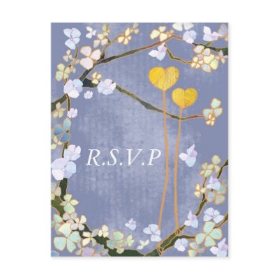 Two Hearts: Wedding RSVP Postcards