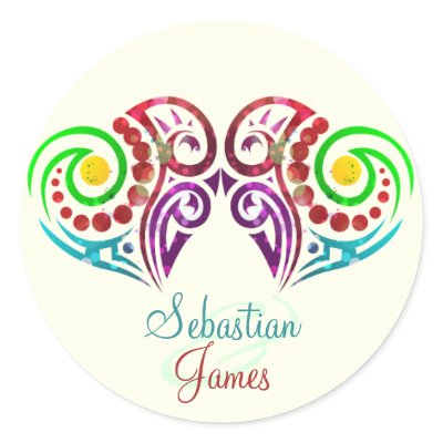 Two Hearts Wedding Sticker