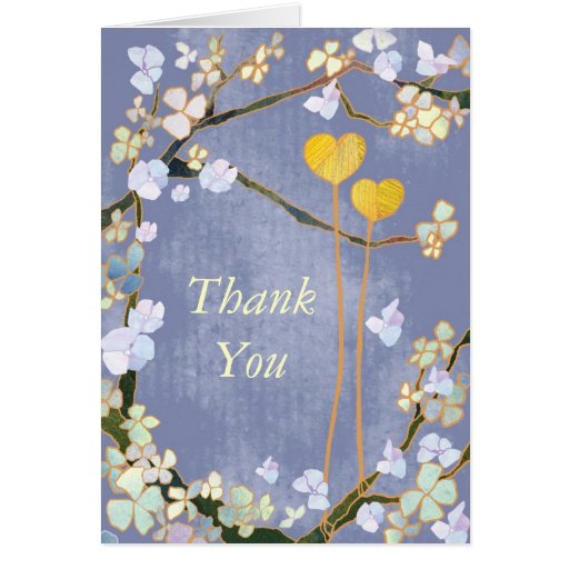 Two Hearts Wedding Thank You Cards Zazzle