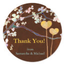 Two Hearts Wedding Thank You Sticker sticker