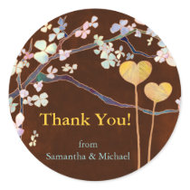 Two Hearts Wedding Thank You Sticker stickers