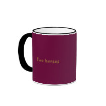 Two horses coffee mugs